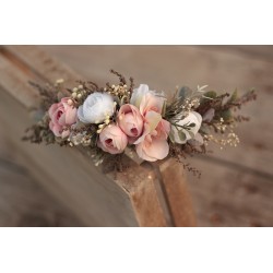 Floral, flower half head wreath, hair wreath, crown