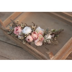 Floral, flower half head wreath, hair wreath, crown