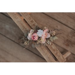 Floral, flower hair comb