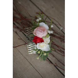 Floral, flower hair comb