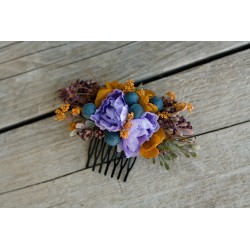 Floral, flower hair comb