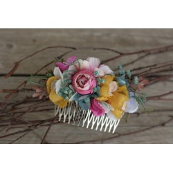 Floral, flower hair comb