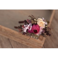 Květinová čelenka do vlasů "Purpurová láska"
