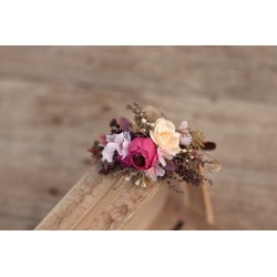 Květinová čelenka do vlasů "Purpurová láska"