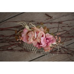 Floral, flower hair comb