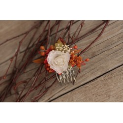 Floral, flower hair comb