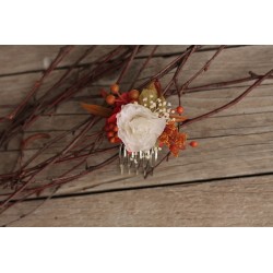 Floral, flower hair comb