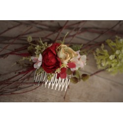 Floral, flower hair comb