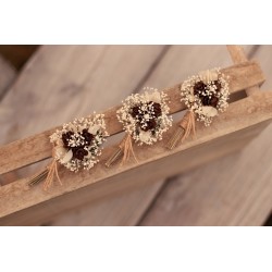 Korsáž - klopa svědka, otce "Šišková s gypsophillou menší"