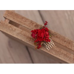 Floral, flower hair comb