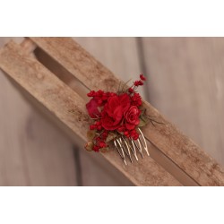 Floral, flower hair comb