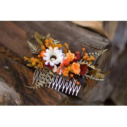 Floral, flower hair comb