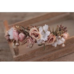 Floral, flower half head wreath, hair wreath, crown