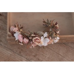 Floral, flower half head wreath, hair wreath, crown