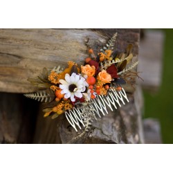 Floral, flower hair comb