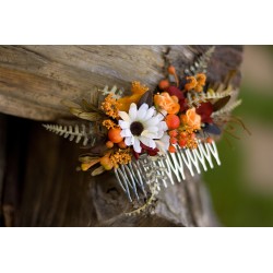 Floral, flower hair comb