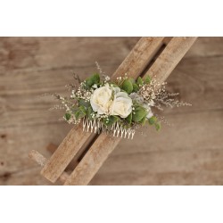 Floral, flower hair comb