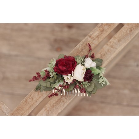 Floral, flower hair comb