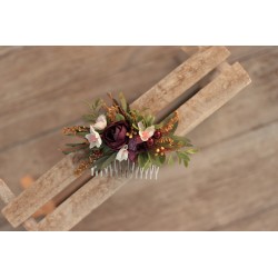 Floral, flower hair comb