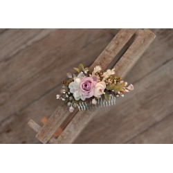 Floral, flower hair comb