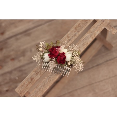 Floral, flower hair comb