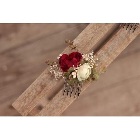 Floral, flower hair comb