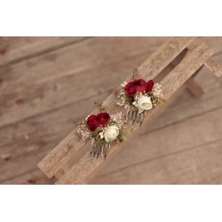 Floral, flower hair comb