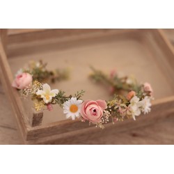 Floral, flower hair half wreath, crown