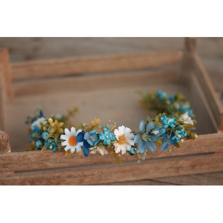 Floral, flower half head wreath, hair wreath, crown