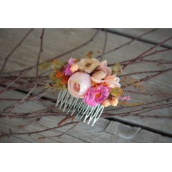 Floral, flower hair comb