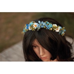 Floral, flower half head wreath, hair wreath, crown