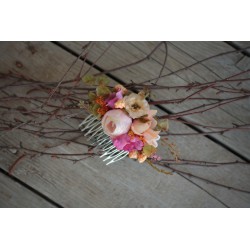 Floral, flower hair comb