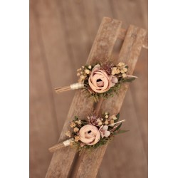 Korsáž - klopa svědka "Rosegold"