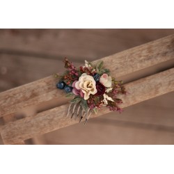 Floral, flower hair comb