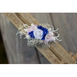 Floral, flower hair comb