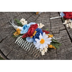 Floral, flower hair comb