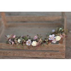 Floral, flower half head wreath, hair wreath, crown