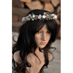 Floral, flower half head wreath, hair wreath, crown