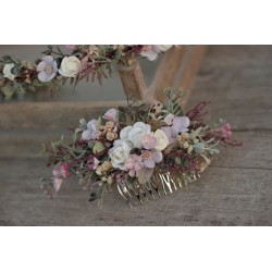 Floral, flower hair comb