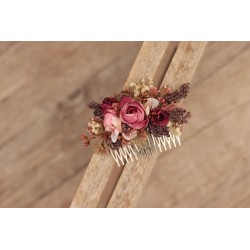 Floral, flower hair comb