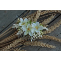 Floral, flower hair comb