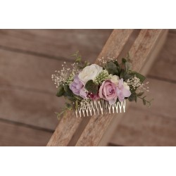 Floral, flower hair comb