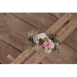 Floral, flower hair comb