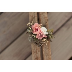 Floral, flower hair comb