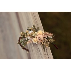 Květinová čelenka do vlasů "Rosegold"