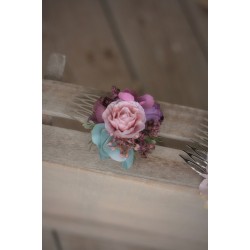 Floral, flower hair comb