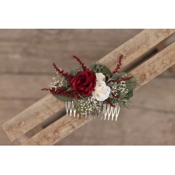 Floral, flower hair comb