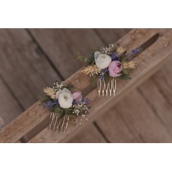 Floral, flower hair comb - set of 2pcs