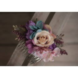 Floral, flower hair comb