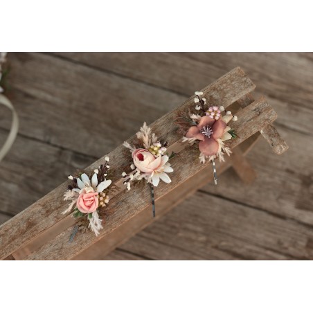 Floral flower hair clip, pin